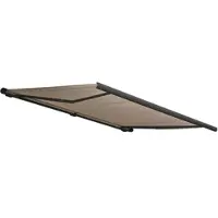 Mendler Elektrische Kassettenmarkise T122, Markise Vollkassette 4x3m Polyester Sand, Rahmen anthrazit