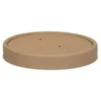 Verive Karton Membrandeckel für Suppenbecher, braun, Ø 9,6 cm 80550343 , 1 Karton = 20 Packungen à 25 Stück