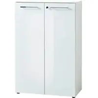 Germania Monteria Melamin Aktenschrank abschließbar 800 x 370 x 1.200 mm Weiß