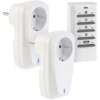 Revolt 2er-Set Funksteckdosen mit Fernbedienung, bis 16 A, 3.680 Watt
