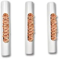 Flowerbox 3er-Set Infinity-Bloom Tube - weiß/rosé - 40x6,5 cm