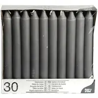 Papstar 120 Tafelkerzen Ø 2,1 cm · 19,6 cm grau