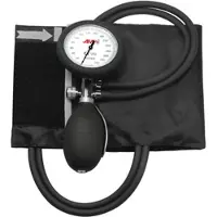 Ampri MED-COMFORT Aneroid Blutdruckmessgerät Deluxe mit Manometer Schutzhülle
