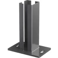 GAH Alberts Pfostenträger für Eckpfosten 60x60mm Anthrazit RAL 7016