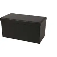 Echtwerk Sitzbox Schwarz Kunststoff faltbar mit Stauraum
