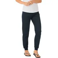 Trigema Schlafanzug "Schlafanzughose Bündchen", Damen, Gr. XXL, blau (navy), Single Jersey, 100% Baumwolle, Homewear-Sets Schlafanzug