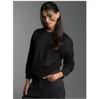 Trigema Sweatshirt "Sweatshirt", Damen, Gr. 5XL, schwarz, Sweatware, 70% Baumwolle, 30% Polyester, Basic, lang, Rundhals, Sweatshirts Sweatshirt