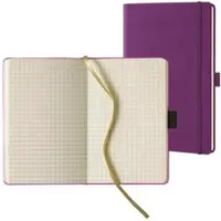 Lediberg Notizbuch »Tucson« kariert A5 lila lila