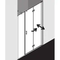 Kermi DI2OR12020VAK Pendel-Falttür DIGA 2OR 1200x