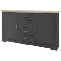 Sconto Sideboard Jasmin II ¦ grau ¦ Maße (cm): B: 165 H: 88 T: 41.0