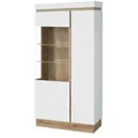 Möbel Kraft Vitrine breit ¦ weiß ¦ Maße (cm): B: 104 H: 201 T: 40.0