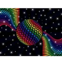 Papermoon Fototapete "Rainbow Disco Dance", bunt, B:3m L:2,2m, Vlies, Tapeten, Fototapete