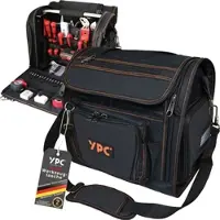 YPC BG00003BKBK - ''Foreman'' Werkzeugtasche XL, Schwarz, 37x36x27cm, 20 kg Tragkraf