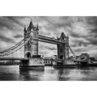 Papermoon Fototapete "Retro Tower Bridge", bunt, B:5m L:2,8m, Vlies, Tapeten, Fototapete