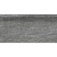 Rako Quarzit Treppenfliese dunkelgrau 30x60 cm matt DCVSE738.1