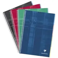 Clairefontaine 5x Register A4 mit 4 Blanko-Taben, 112 Blatt kariert 90g - Sortiert 8139C