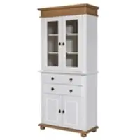 Möbel Kraft Vitrine aus Massivholz ¦ Maße (cm): B: 100,7 H: 220 T: 46.3