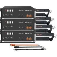 PYLONTECH 3x US5000 LiFePO4 48V + Brackets + Anschlusskabel 14,4kWh Speicherpaket