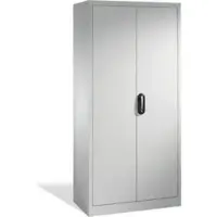C+P Aktenschrank Acurado mit Drehtüren, 5 Ordnerhöhen, H1950xB930xT400mm Weißaluminium
