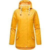 NAVAHOO Damen Regen Jacke Parka Wasserdicht Gefüttert Funktionsjacke Ocean Heart Amber Yellow Gr. 40 - L