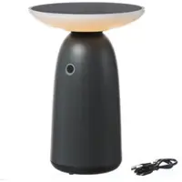 MARELIDA LED Solar Tischleuchte grau 3 Lichtstufen Tischlampe Dekoleuchte Garten Terrasse