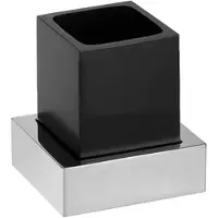 BRILLANTBAD MAX Glashalter Polyresin Messing Chrom Schwarz 115x115x95 mm für Bad & Küche >> zum Bohren