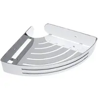 BRILLANTBAD BYTRO Eckseifenkorb Edelstahl poliert 210x311x45 mm für Bad & WC >> zum Bohren