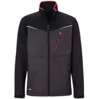 Holex Softshell Jacke, dunkelgrau / schwarz / rot, Unisex-Größe: L