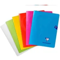 Clairefontaine 10x Heft Mimesys, 17x22 cm, 48 Blatt 90g, französische Lineatur Seyès, Einband aus Polypropylen - Sortiert 303741C