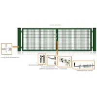 FA-Bausysteme Doppelflügeltor Moosgrün 6000 x 2000 mm