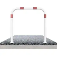 SCHAKE Abweisebügel aus Stahlrohr Ø 60 x 2,5 mm Breite: 1500 mm, Höhe: 1000 mm ohne Querholm, beschichtet, zum Aufdübeln