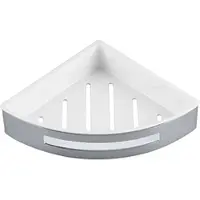 BRILLANTBAD BYTRO Eckseifenkorb Edelstahl Kunststoff poliert 220x305x55 mm für Bad & WC >> zum Bohren