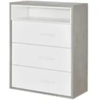 Möbel Kraft Kommode Milow , weiß , Maße (cm): B: 90 H: 112,7 T: 40.0