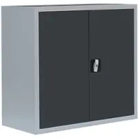 LÜLLMANN Flügeltürenschrank, 2 OH, 750 x 800 x 383 mm, lichtgrau/anthrazit