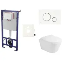 SAT Wand-WC Set für Vorwandmontage + Glacera Ava WC SIKOSSAVA70K