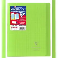 Clairefontaine 10x Koverbook, Heft 17x22 cm, 48 Blatt 90g, französische Lineatur Seyès, Einband aus transparentem Polypropylen - Grün 951403C