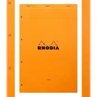 Rhodia 5x Gehefteter Notizblock No.20 A4+, 80 Blatt gelb liniert mit Rand 80g - Orange 119660C