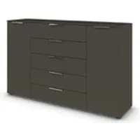 Möbel Kraft Sideboard Frome , schwarz , Maße (cm): B: 160 H: 100