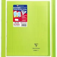 Clairefontaine 10x Koverbook, Heft 24x32 cm 48 Blatt 90g, französische Lineatur Seyès, Einband aus transparentem Polypropylen - Grün 981403C