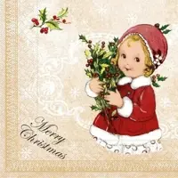 Mank Serviette Tissue Wiebke, 40 x 40 cm, 100 Stück - Weihnachten Merry Christmas