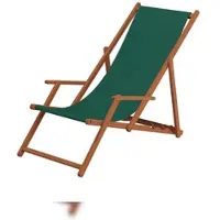 Erst-Holz Deckchair grün Liegestuhl klappbare Sonnenliege Gartenliege Holz Strandstuhl Gartenmöbel 10-304 KH