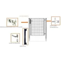 FA-Bausysteme Gartentor halb Rahmen Verzinkt 920 x 1800 mm