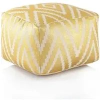 Amagohome Kelim Sitzwürfel 50x50 H35cm Pouf Fußhocker Sitzhocker Bodenkissen Fußschemel : metallic gold