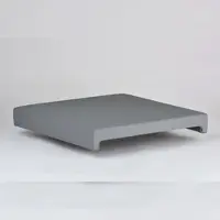 Lycce Bankauflage GRAU Klemmkissen Sitzkissen zum fest klemmen mit 2 Leisten 40cm Klemmtiefe Kunstleder 100.000 Scheuertouren
