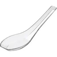 Sovie SERVINGWARE Fingerfood Servierlöffel aus Plastik, Asia, Transparent, 60 Stück - Einweg Löffel