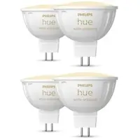 Philips Hue White Ambiance MR16 LED-Lampe 400lm, 4er Pack