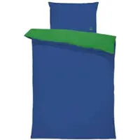 Benetton - Wendebettbezug 150/210 cm mit Laken 100/200+30 cm und Kissenbezug 50/70 cm in Grün und Blau
