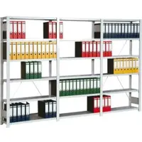 Regalwerk Standard Büroregal, Grundfeld lichtgrau RAL 7035, 7 Stahlfachböden, Fachlast 150 kg, BxTxH 875x600x2325 mm