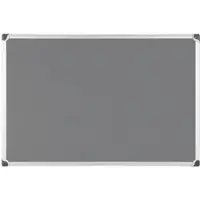 BI-Office Maya W Filztafel - 106,5x75cm, Graue Filzoberfläche, Mit Alurahmen