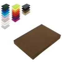 EXKLUSIV HEIMTEXTIL Microfaser Spannbettlaken Rundumgummizug 90 - 100 x 200 cm + 28 cm Schokobraun